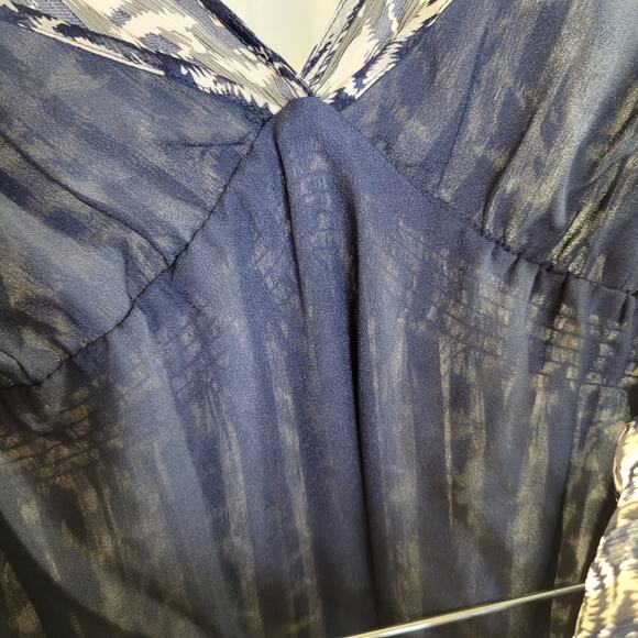 BCBGMAXAZRIA Silk Batik and Stiped Sundress, M - Picture 13 of 14